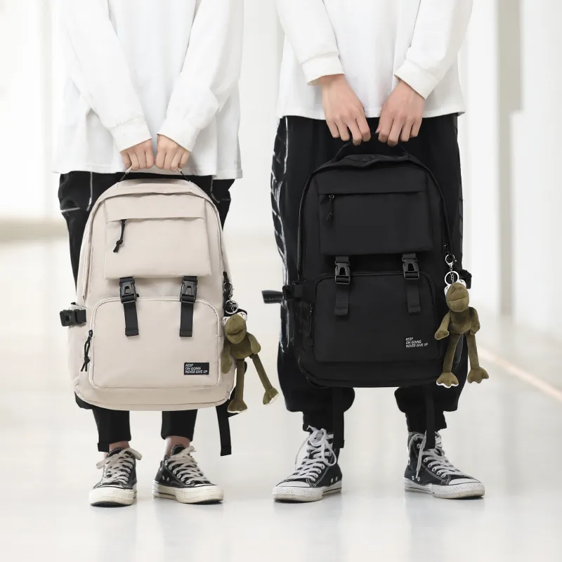 Yohji Kimura Oxford Backpack Regular Unisex Burgundy/Black/Light Khaki-26