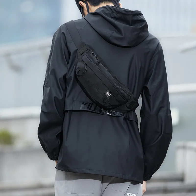 Yohji Kimura Oxford Sling Bag Crossbody Bag Shoulder Bag Small Crossbody Bag Dumpling Bag Regular Unisex Black Red-5
