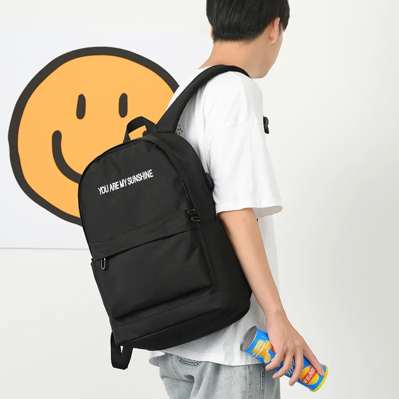 Yohji Kimura Oxford Backpack Medium Size Unisex Black/Gray-17