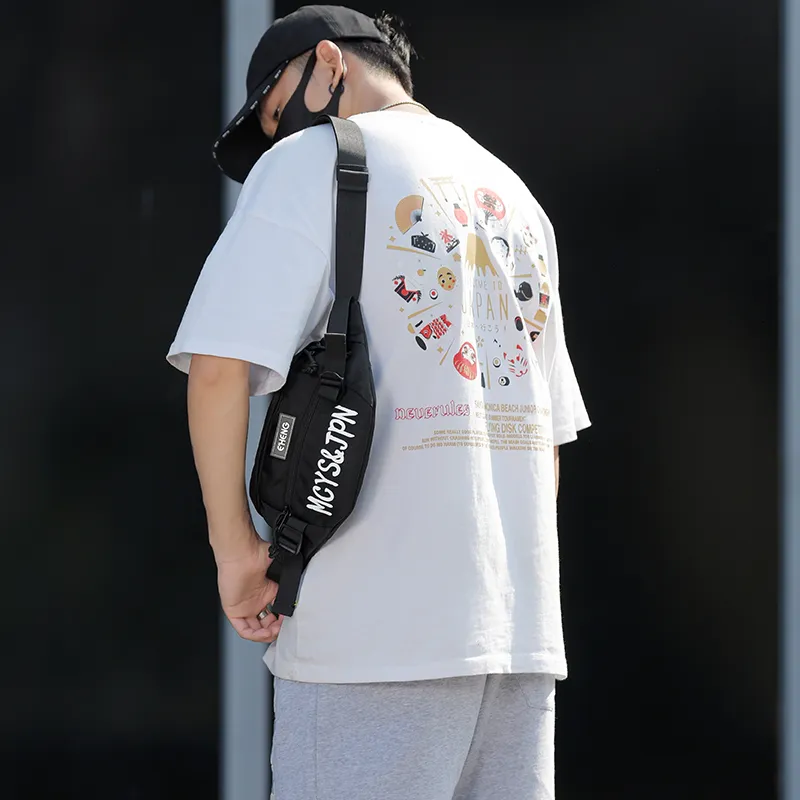 Yohji Kimura Sling Bags Black With White Logo-5