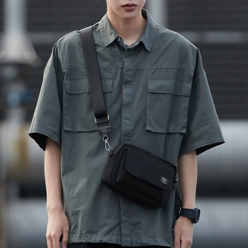 Yohji Kimura Oxford Crossbody Bags Men's Black/Camouflage Black-19