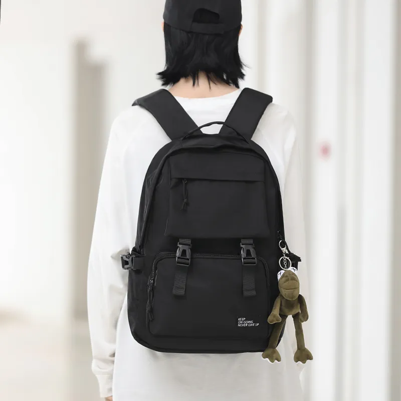 Yohji Kimura Oxford Backpack Regular Unisex Burgundy/Black/Light Khaki-11