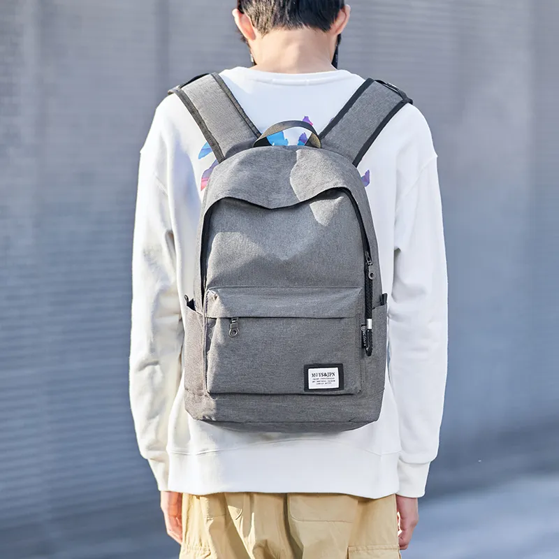 Yohji Kimura Oxford Backpack Unisex Gray/Navy Blue/Black-5