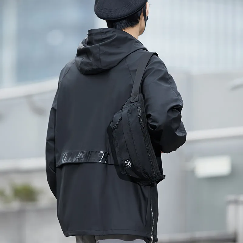 Yohji Kimura Oxford Sling Bag Crossbody Bag Shoulder Bag Small Crossbody Bag Dumpling Bag Regular Unisex Black Red-6
