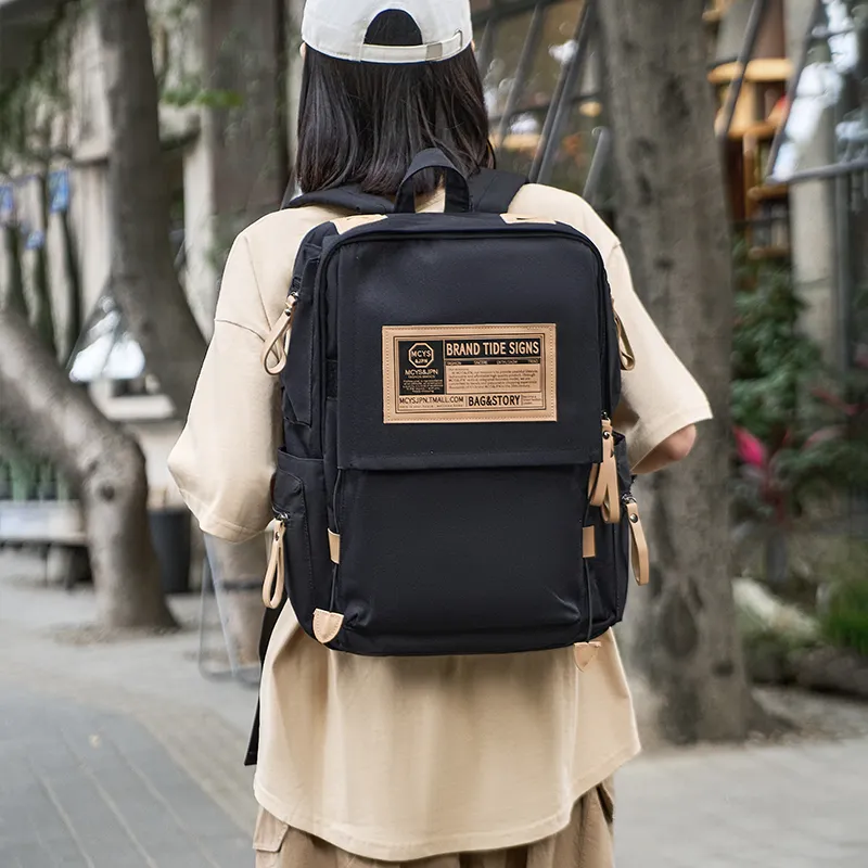 Yohji Kimura Oxford Backpack Regular Unisex Red/Gray/Navy Blue/Black-29