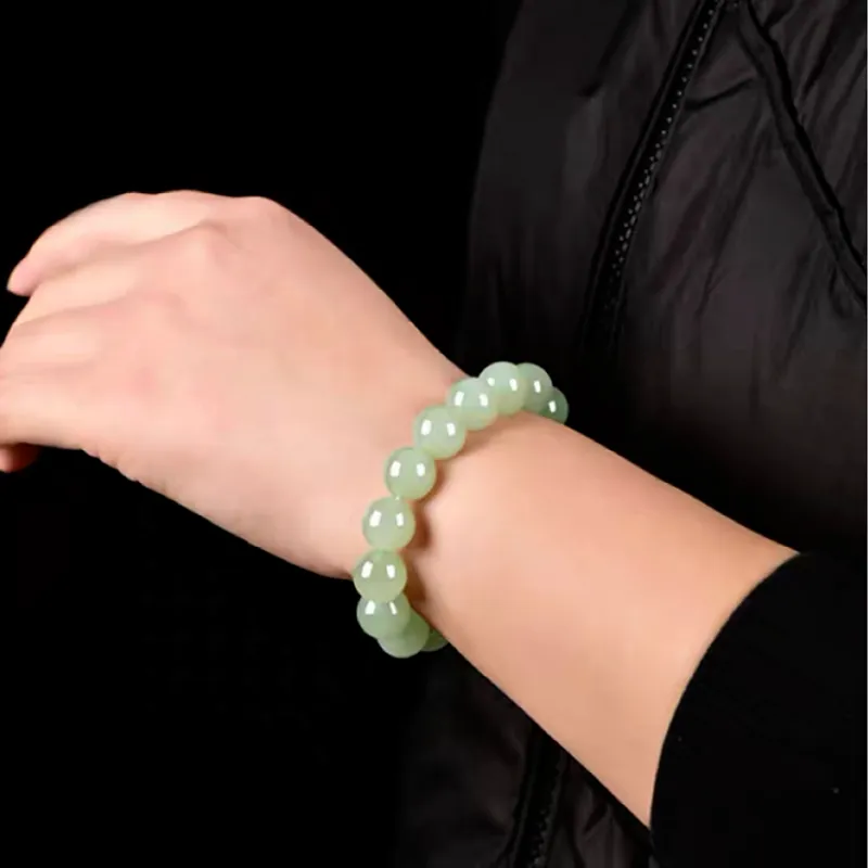 Yufujin Hetian Jade Bracelets Green Jadeite Unisex-17