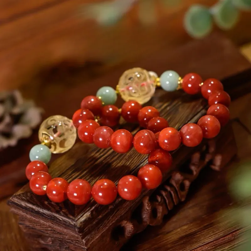 Yufujin South Red Agate Bracelets Women's-4