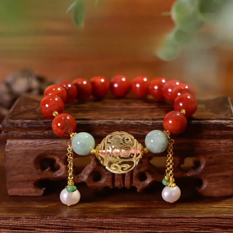 Yufujin South Red Agate Bracelets Women's-2