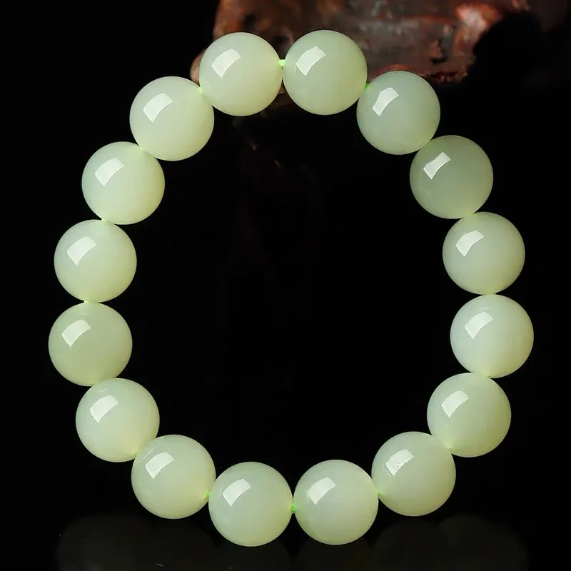 Yufujin Hetian Jade Bracelets Green Jadeite Unisex-15