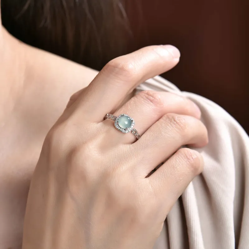 Yufujin High Ice Jade Jadeite Rings Women's-4