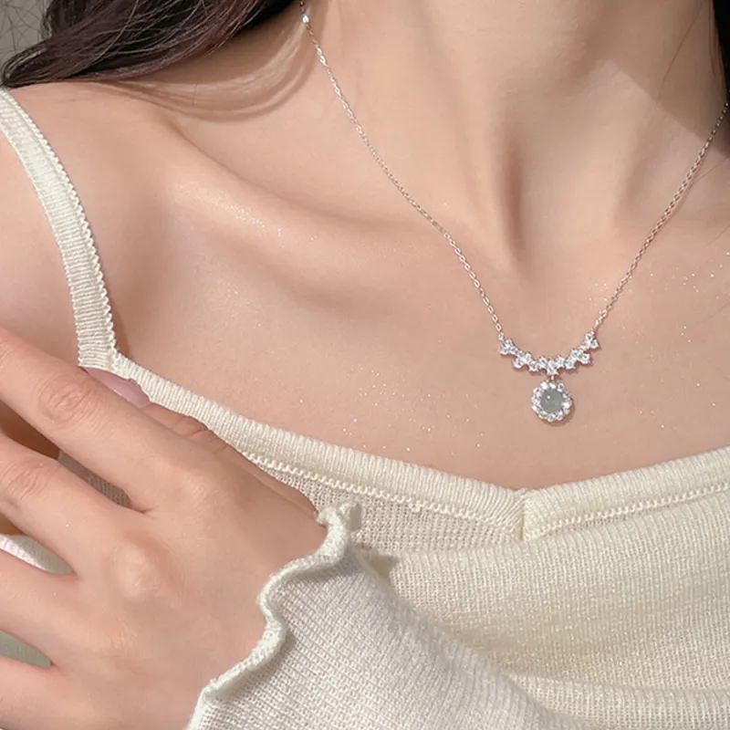 SWEET PLANET Ice Glutinous Jadeite Necklaces Women's-3