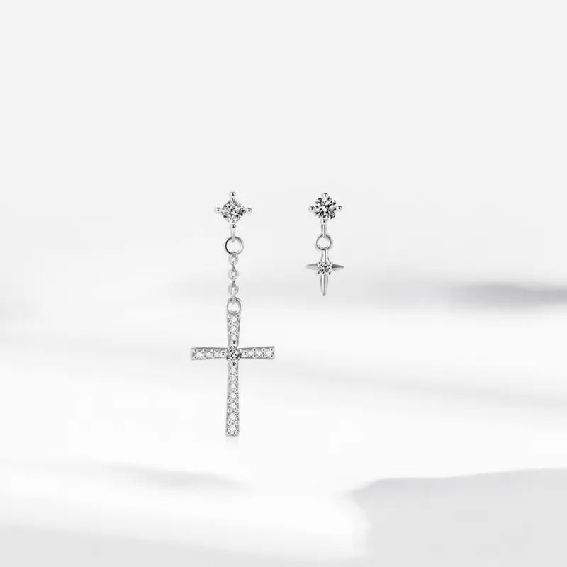 SWEET PLANET S925 Silver Stud Earrings Unisex-2