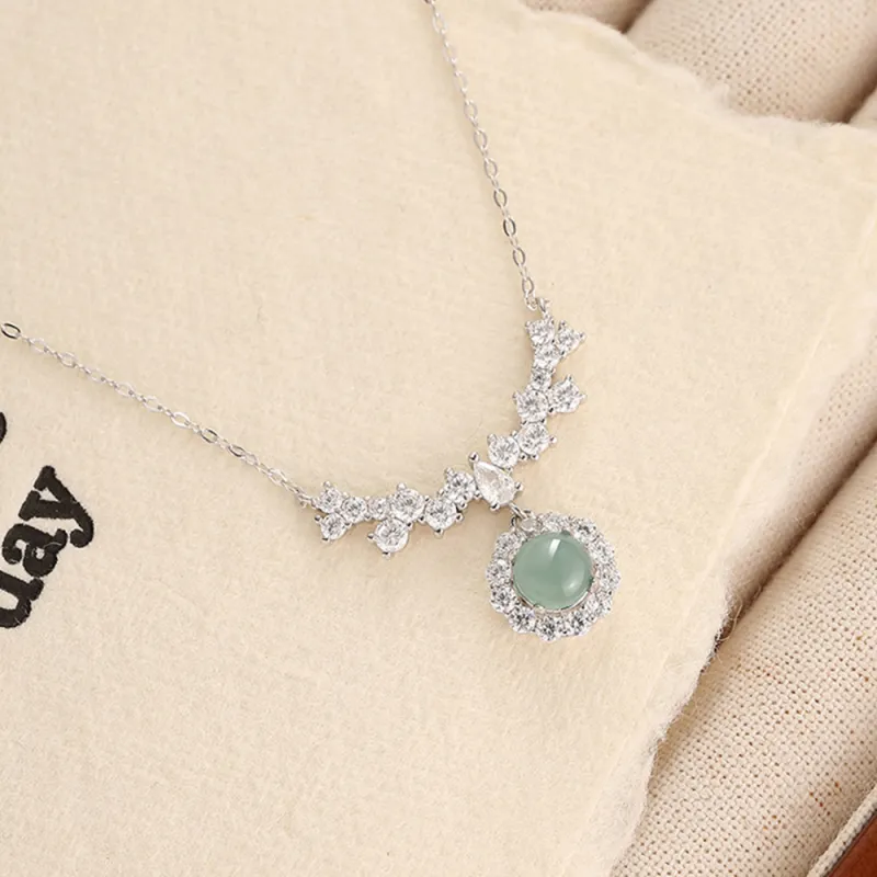 SWEET PLANET Ice Glutinous Jadeite Necklaces Women's-5