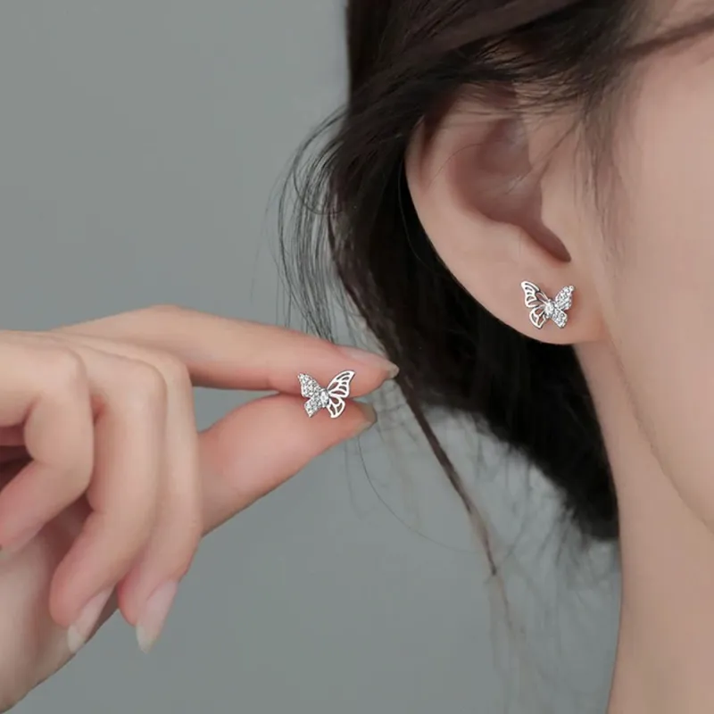 SWEET PLANET S999 Fine Silver Stud Earrings Women's-1