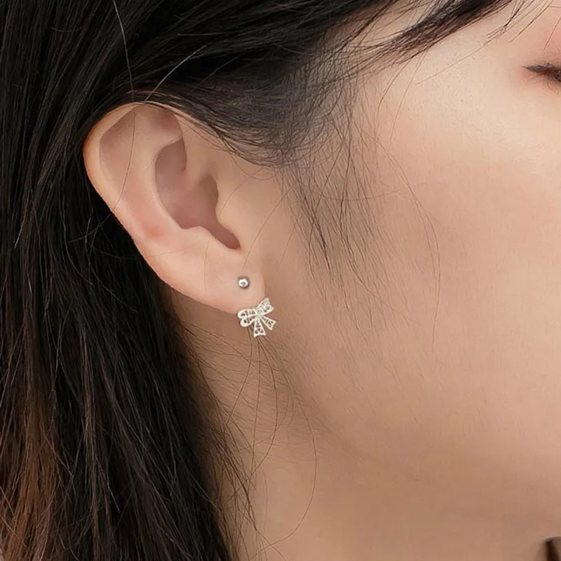 SWEET PLANET S999 Fine Silver Stud Earrings Women's-3