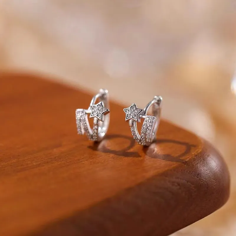SWEET PLANET S925 Silver Stud Earrings Unisex-4