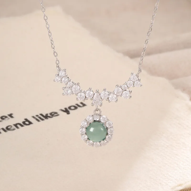 SWEET PLANET Ice Glutinous Jadeite Necklaces Women's-6