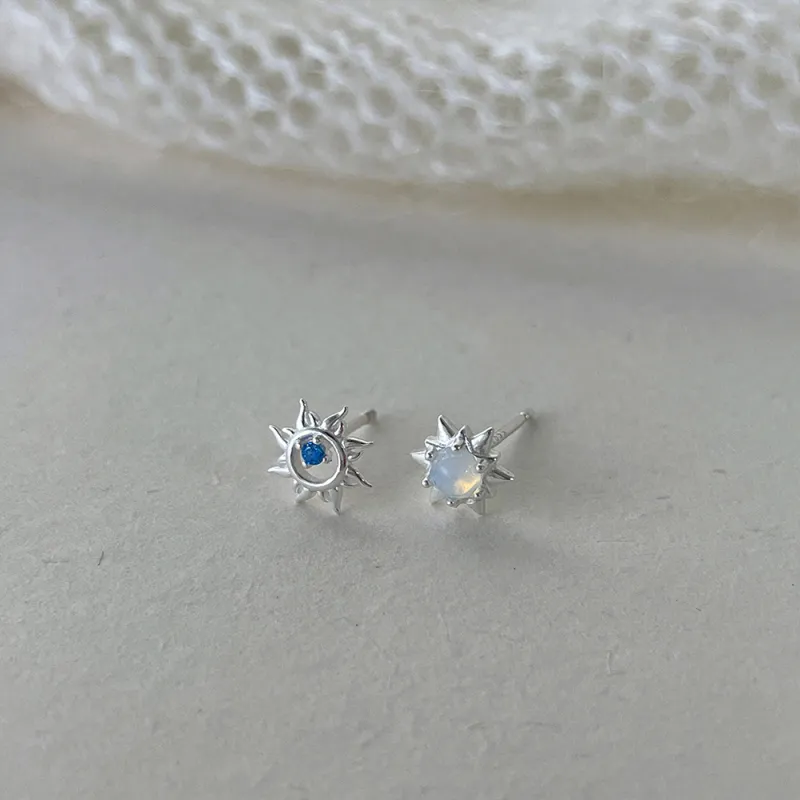 SWEET PLANET S999 Fine Silver Stud Earrings Unisex-9