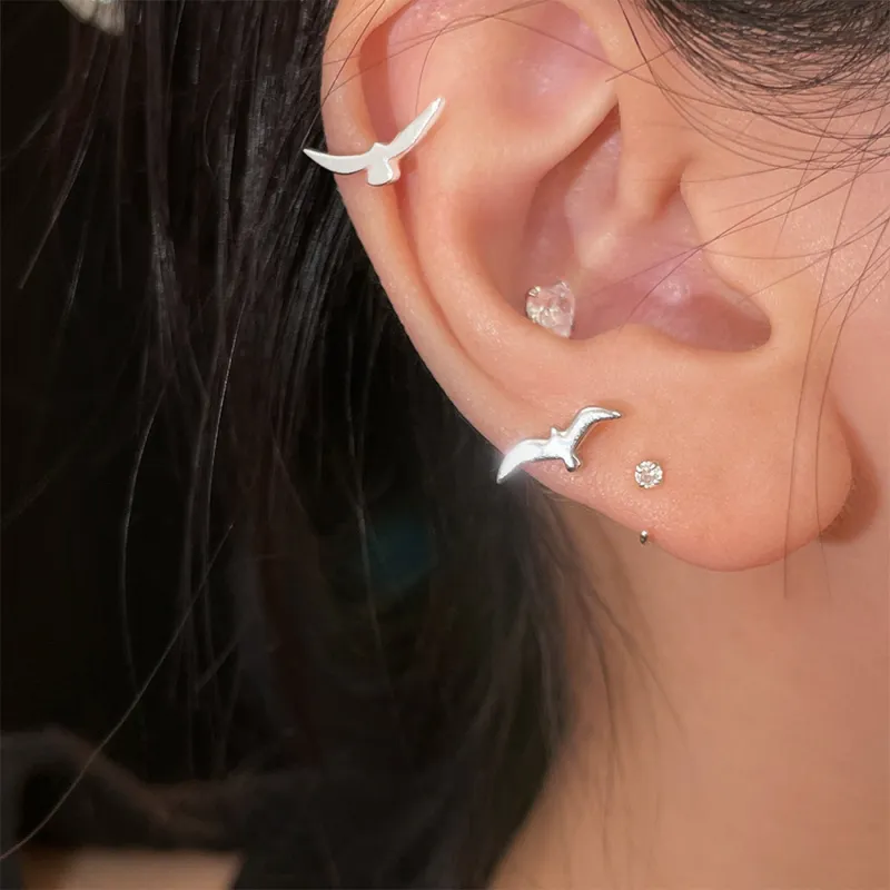 SWEET PLANET S925 Silver Stud Earrings Women's-1