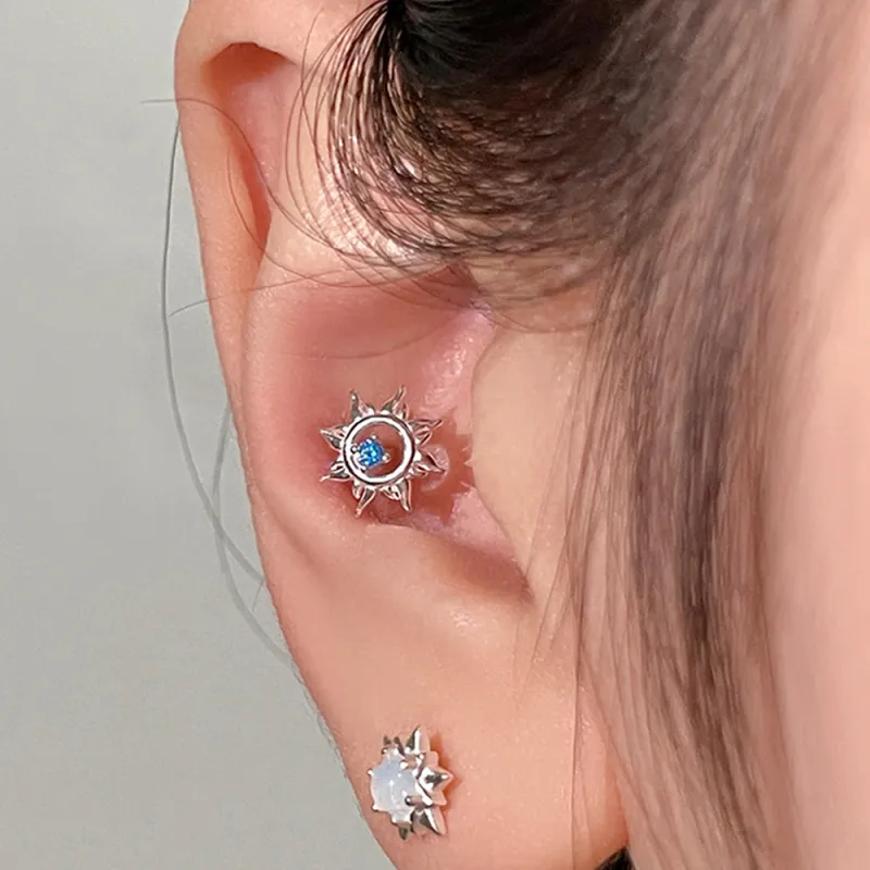 SWEET PLANET S999 Fine Silver Stud Earrings Unisex-7
