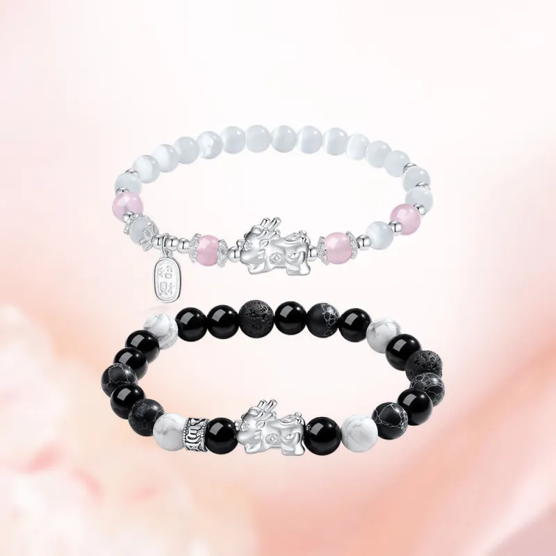 SWEET PLANET Obsidian Bracelets Unisex-7