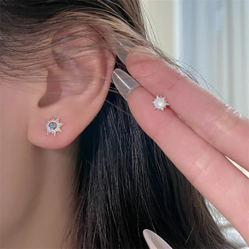SWEET PLANET S999 Fine Silver Stud Earrings Unisex-5