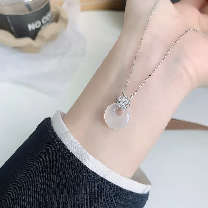 SWEET PLANET Chalcedony Jade Necklaces Women's-2
