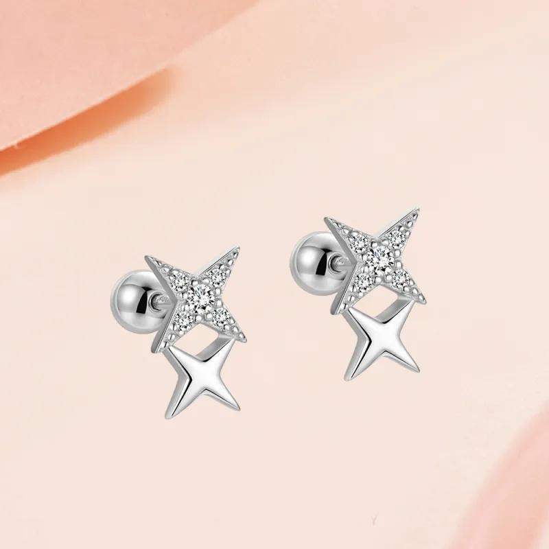 SWEET PLANET S999 Fine Silver Stud Earrings Unisex-4
