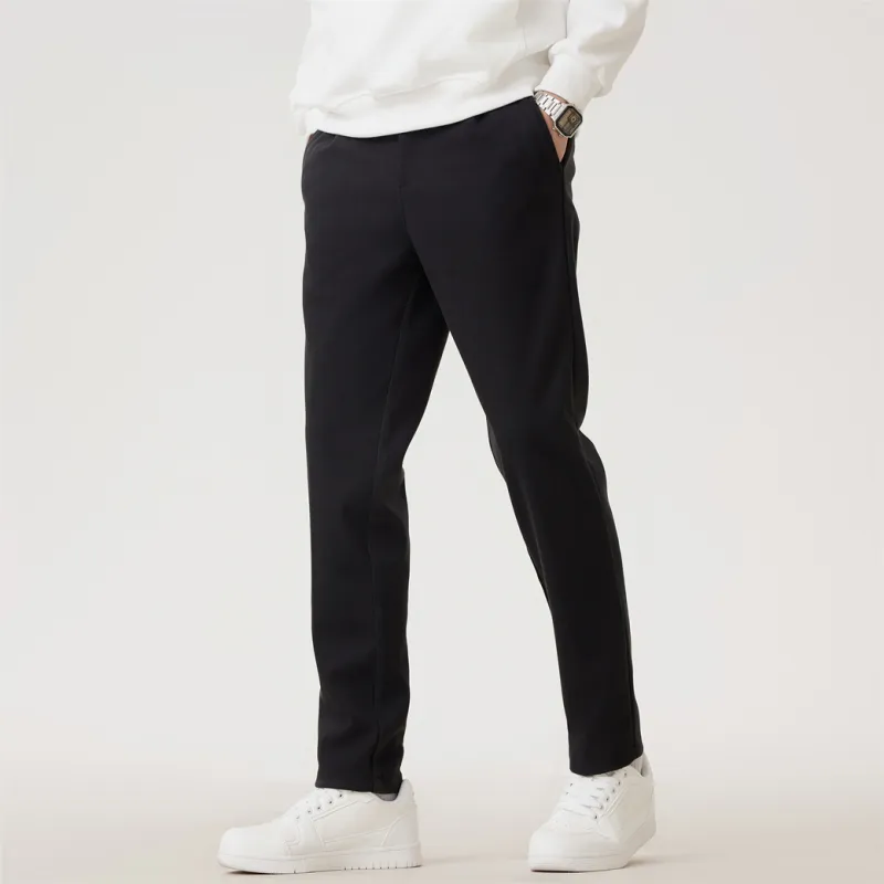 Antioffice Casual Pants Men Black-4