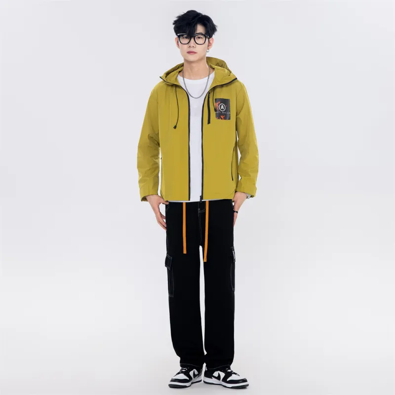 Antioffice Lace-Up Windproof Windbreaker Jacket Men's-24