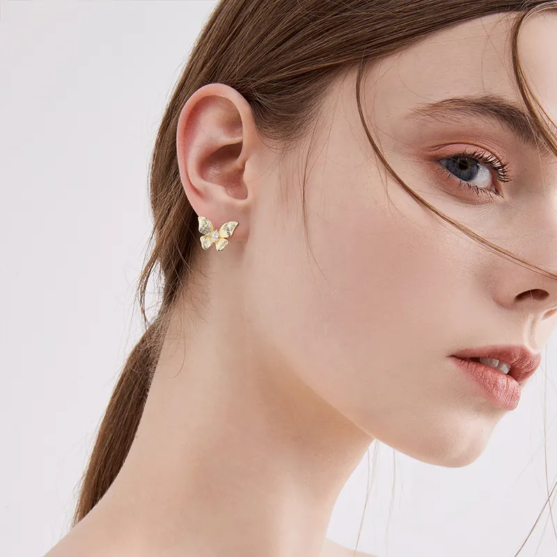 Lady Go S925 Silver Stud Earrings Women's-1