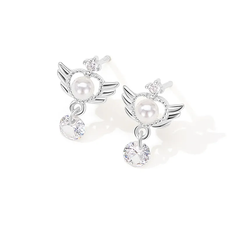 Lady Go Sterling Silver Stud Earrings Women's-4