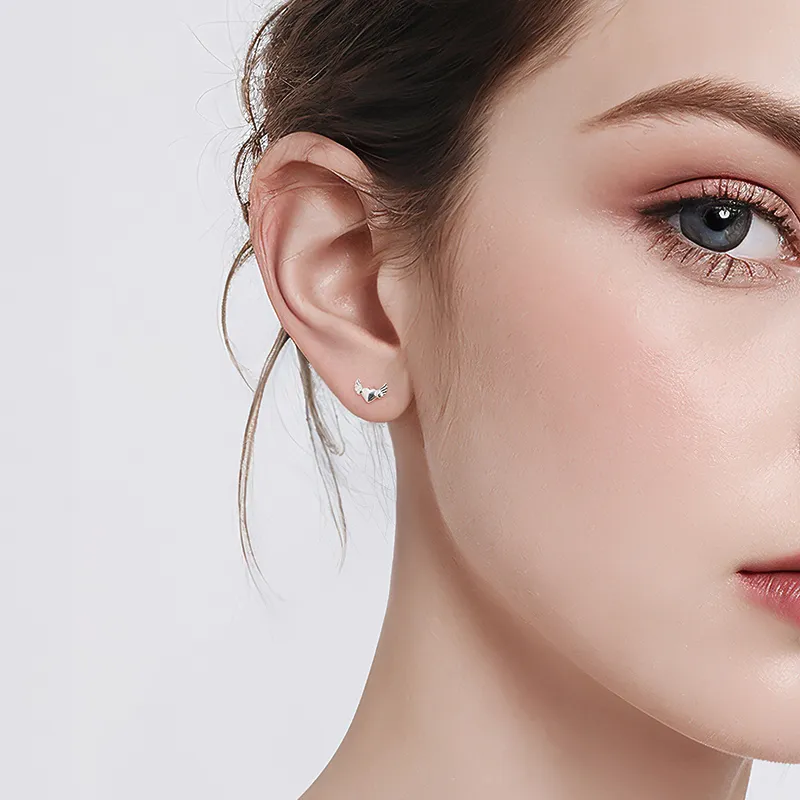 Lady Go 999 Fine Silver Stud Earrings Women's-1