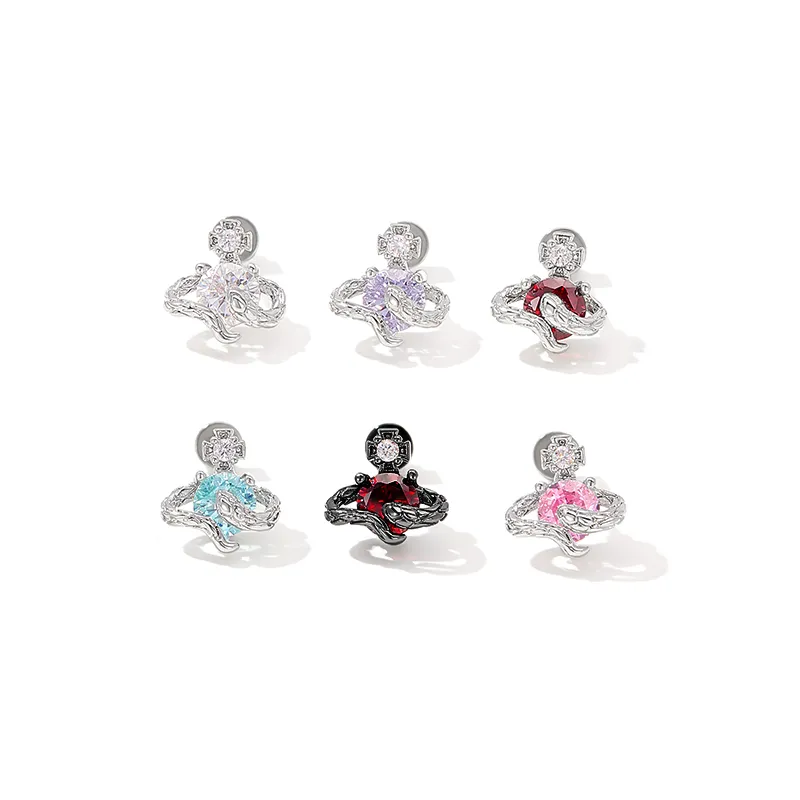 Lady Go Titanium Steel Alloy Stud Earrings Women's-2