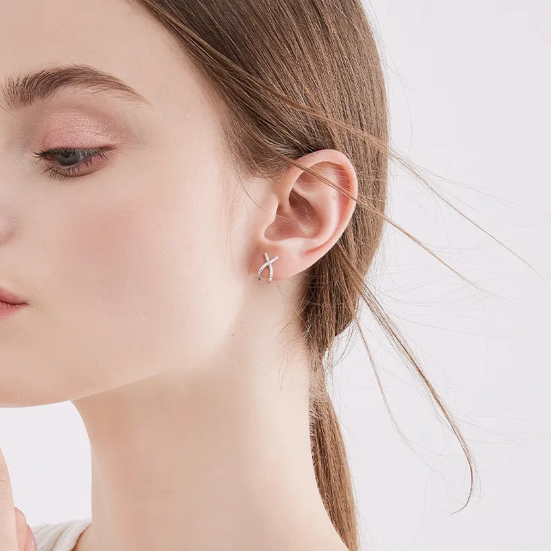 Lady Go Sterling Silver Earrings Women's-2