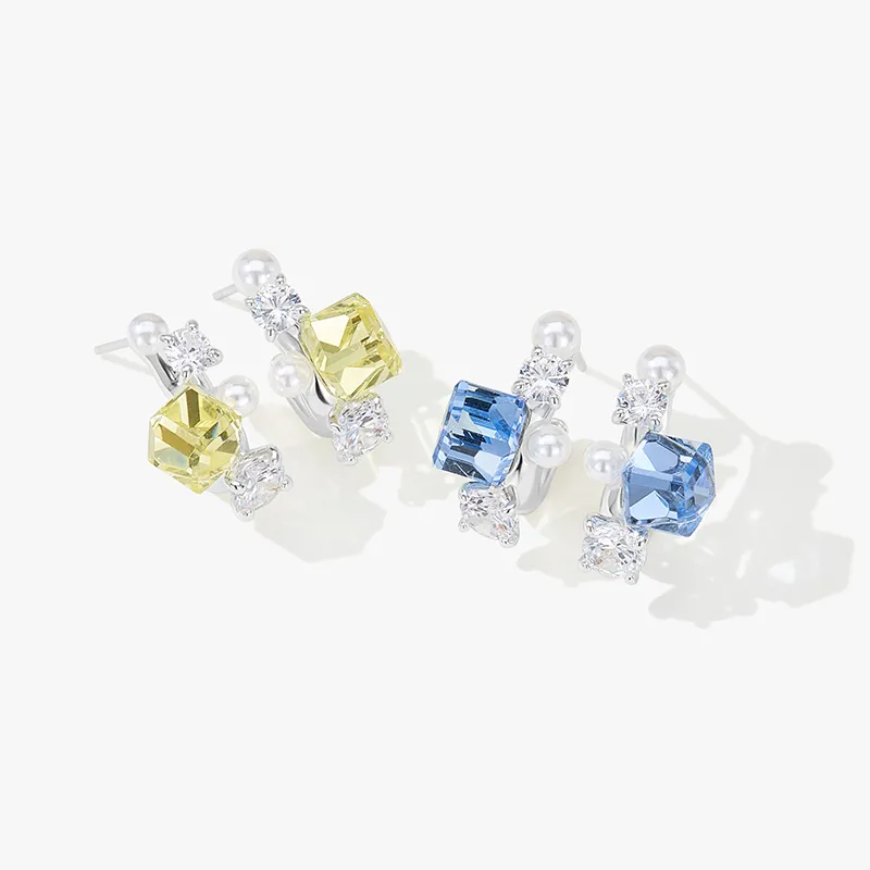 Lady Go 925 Sterling Silver Needle Earrings Women's-6