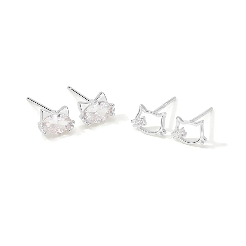 Lady Go S999 Fine Silver Stud Earrings Women's-3