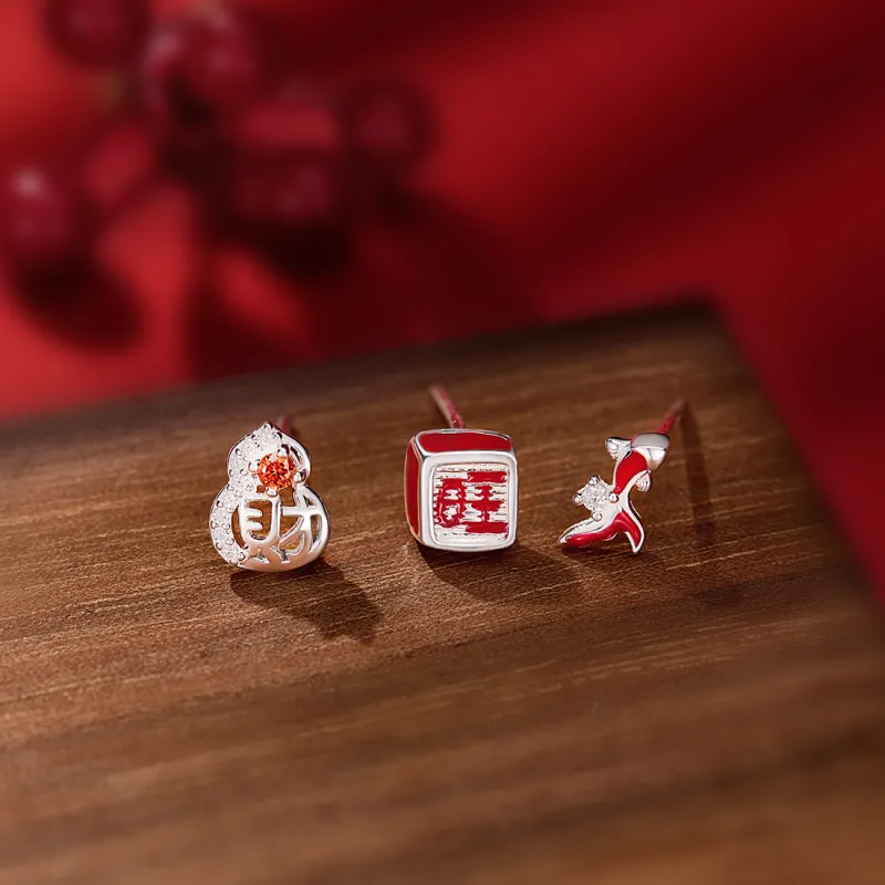 Lady Go Sterling Silver Stud Earrings Women's-3
