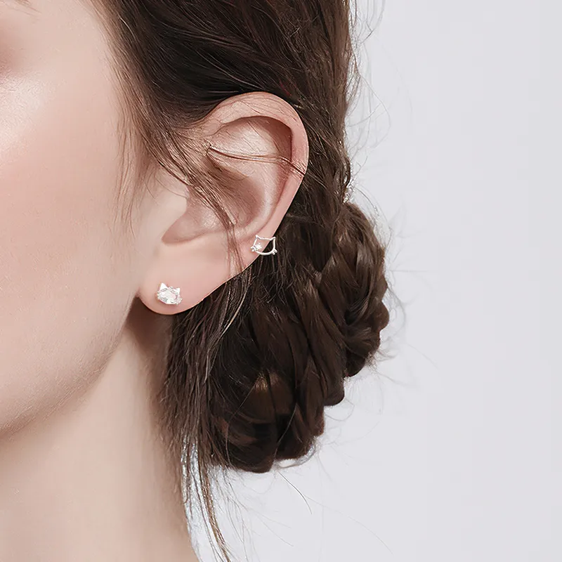 Lady Go S999 Fine Silver Stud Earrings Women's-5