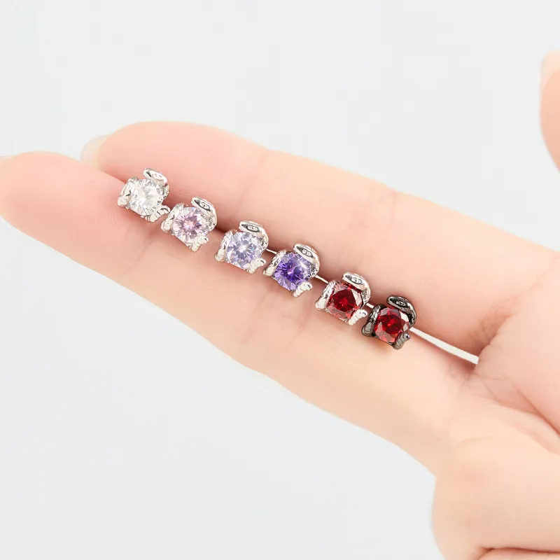 Lady Go Titanium Steel Stud Earrings Unisex-6