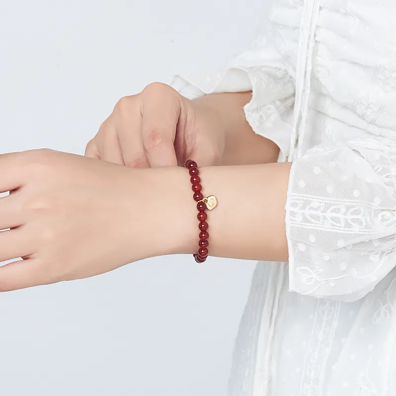 Lady Go Red Agate Bracelets Women's-3