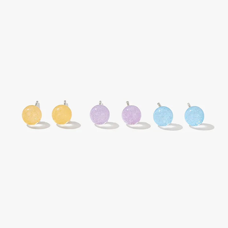Lady Go S925 Silver Stud Stud Earrings Women's-1