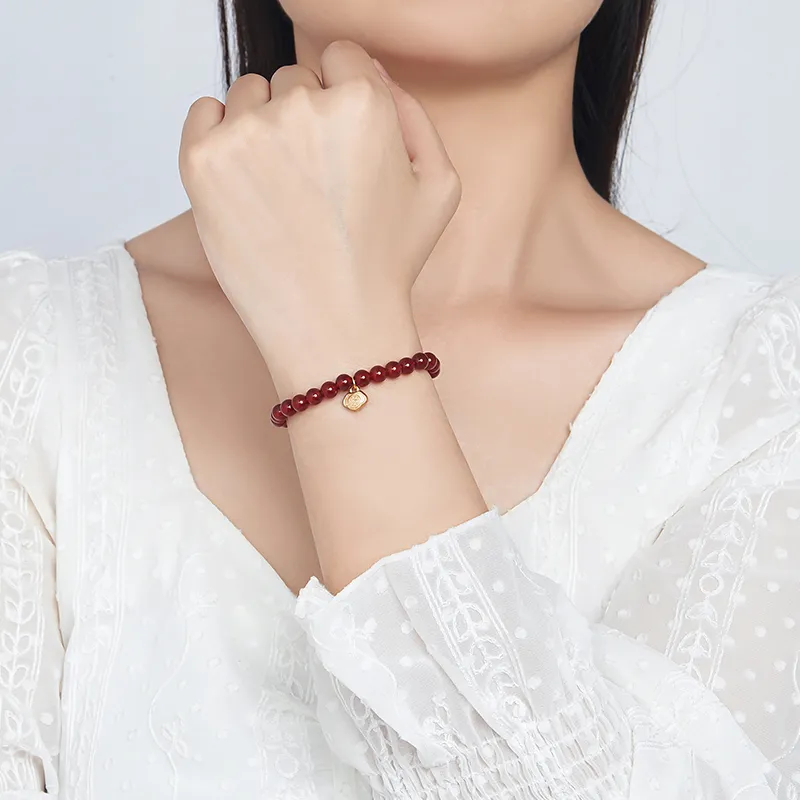 Lady Go Red Agate Bracelets Women's-1