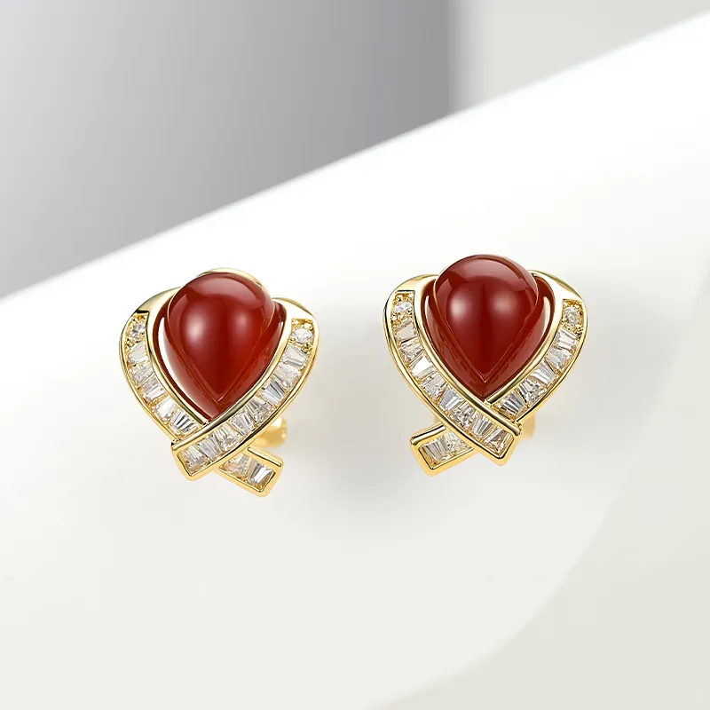 Lady Go S925 Silver Stud Stud Earrings Women's-2