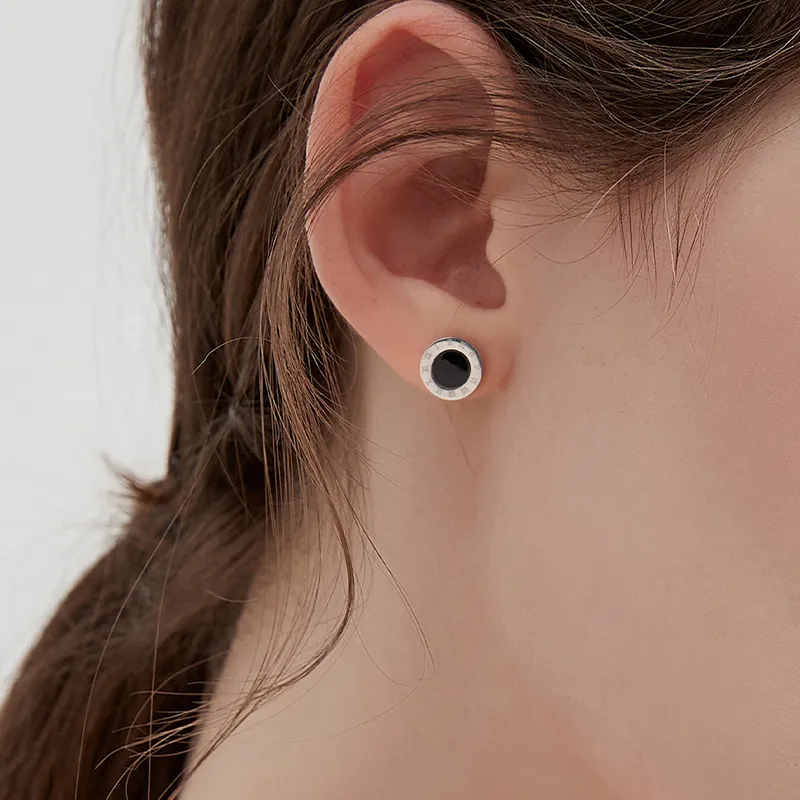 Lady Go Titanium Steel Stud Earrings Unisex-5