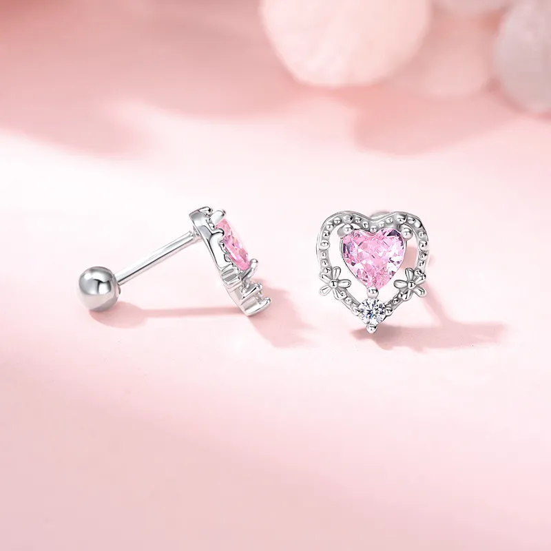 Lady Go Zircon Stud Earrings Women's-5