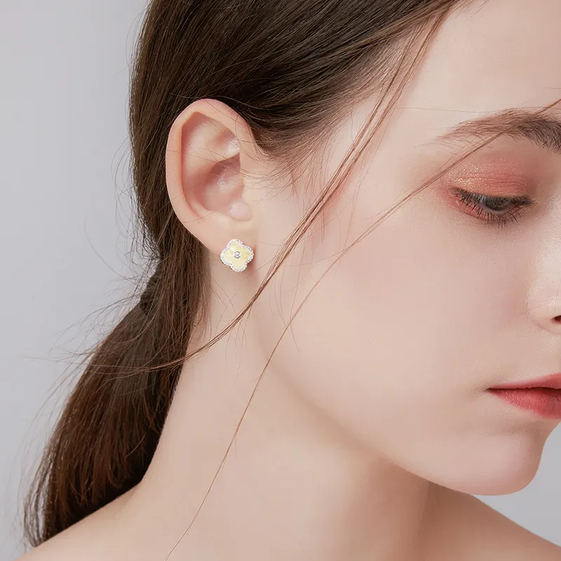 Lady Go Copper Alloy Stud Earrings Women's-3