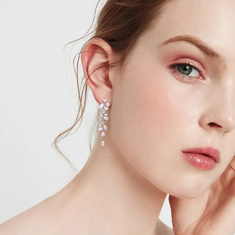 Lady Go S925 Silver Stud Earrings Women's-5