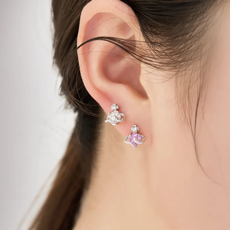 Lady Go Titanium Steel Alloy Stud Earrings Women's-11