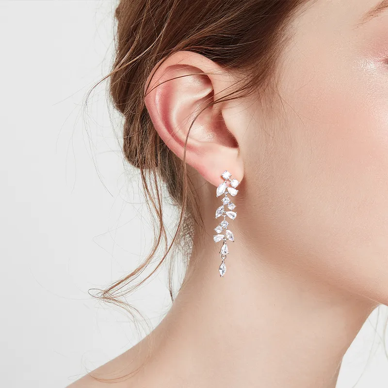 Lady Go S925 Silver Stud Earrings Women's-3
